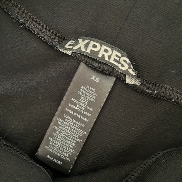 High Rise Black Rayon Stretch Leggings from Express - Picture 4 of 5